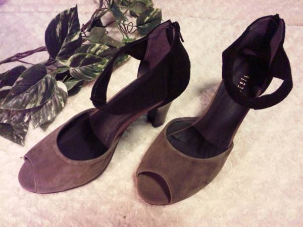 新品/BENEBISベネビス/本革スエードパンプス黒色25cm