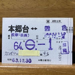 定期券 昭和の値段と価格推移は？｜43件の売買データから定期券 昭和の