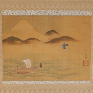 /土佐光起/大和絵/人物図/桜花/紅葉/双幅/杉塗箱付/布袋屋掛軸HJ-474 土佐 光起の値段と価格推移は？｜12件の売買データから土佐 光起の価値