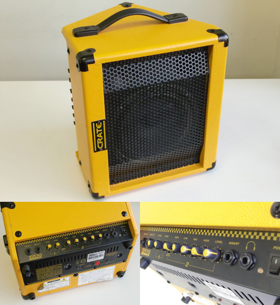 良品□CRATE/クレイト□TX30J/TAXI□充電式アンプ/30W□イエロー