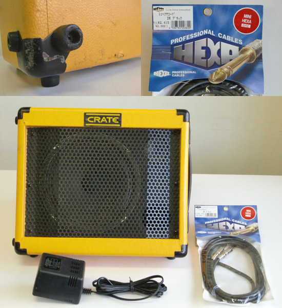 良品□CRATE/クレイト□TX30J/TAXI□充電式アンプ/30W□イエロー