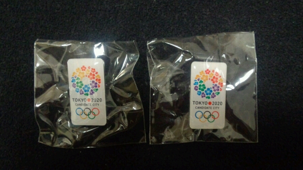 2020年東京オリンピック招致ピンバッチ2個セット！未使用未開封_1