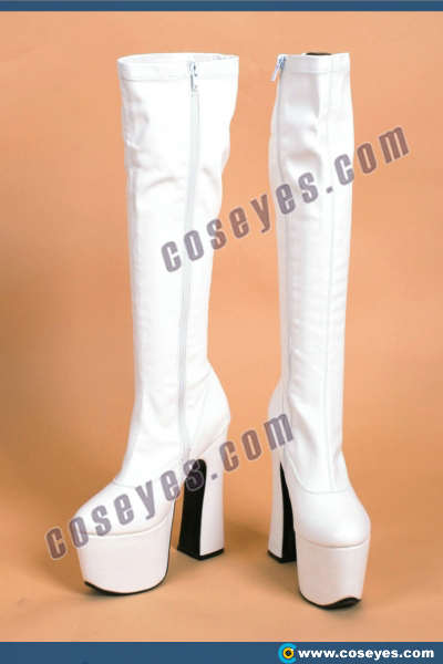 EYES★コスプレ 16cm厚底ブーツ（白）┃コスプレブーツ_1