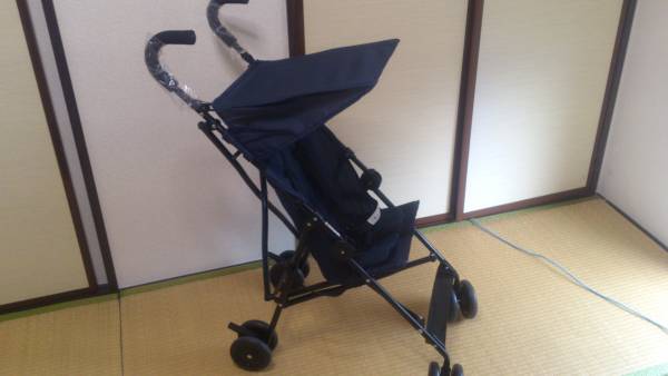 新品★Ｂ型ベビーカー★生後７ヶ月～２歳まで★色：紺★説明書付_1