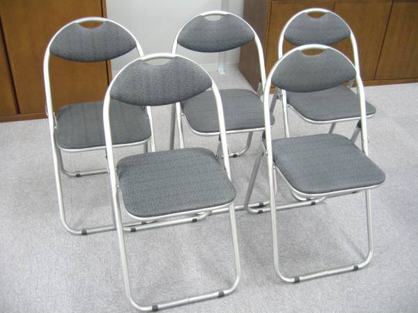 即決！折り畳みパイプイス×10脚◆中古超美品◆東京引取り限定_1