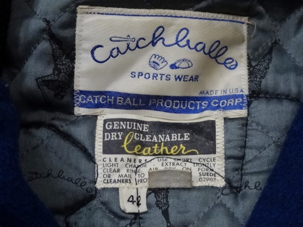 キャッチボール CATCHBALL スタジャン 42☆袖革van9105(Lサイズ)｜売買
