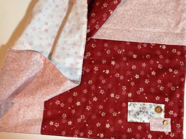 ハンドメイド♪4重ガーゼケットＳサイズ♪和柄さくら♪おまけ付_1