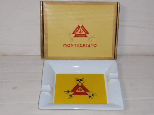 MONTECRISTO  灰皿 新品 モンテクリスト MONTECRISTO 灰皿 葉巻 シガー 箱付(葉巻用品