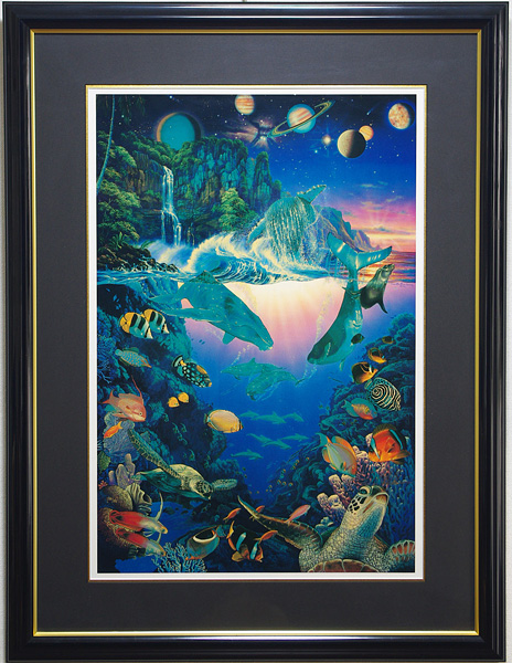 本物保証 ラッセン 版画 「コスモス（L）」 1千円から～(シルク