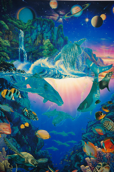 本物保証 ラッセン 版画 「コスモス（L）」 1千円から～(シルク