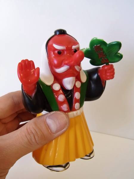 高尾山☆珍品 天狗 ソフビ 人形 貯金箱☆縁起土産妖怪昭和レトロ