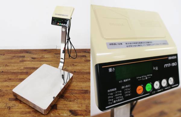 イシダ ISHIDA 電気抵抗線式はかり MT-150 秤量1～150kg 動作品(はかり 