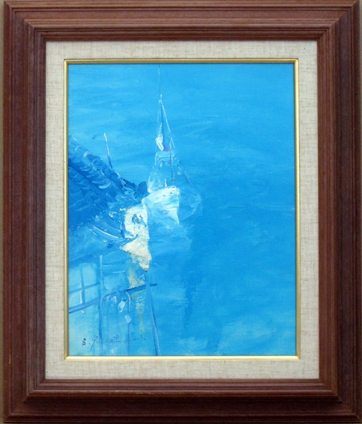 大和 修治 先生 『朝の港』 6F 油彩(自然、風景画)｜売買された