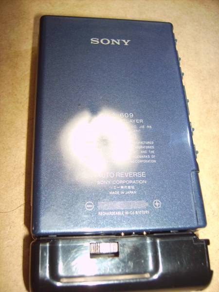 SONY カセットウォークマン WM-609 ブルー動作品 ゴム交換済(再生専用