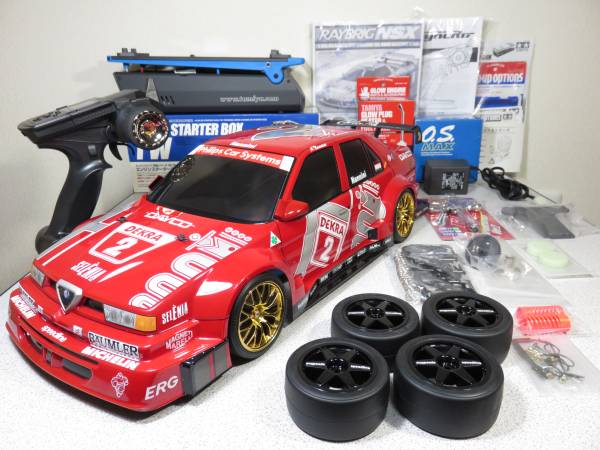 タミヤ 1/8 TGX アルファロメオ 4本出しマフラー仕様【動画有】(完成品 