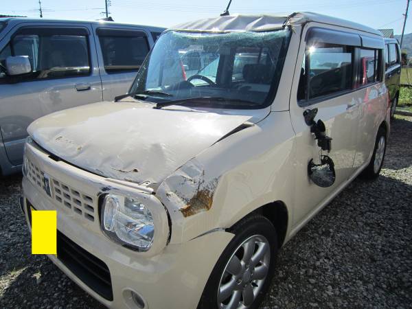 スズキラパン H21年式 He22s 事故現状車 走行可 丸車販売 書類有 スズキ 売買されたオークション情報 Yahooの商品情報をアーカイブ公開 オークファン Aucfan Com