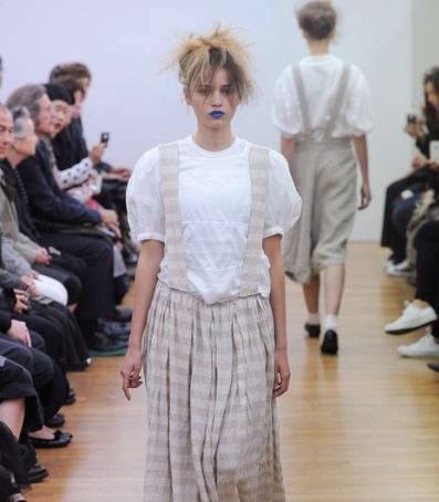 美品 コムコム 2013SS リネン 吊りスカート コムデギャルソン  