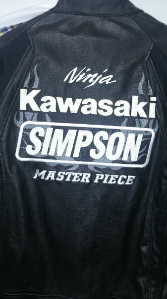 Kawasaki フェイクレザージャケット SIMPSON シンプソン×カワサキ