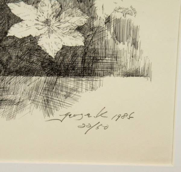 荻須高徳「金獅子亭」リトグラフ 128⁄150 直筆サイン入り 作者不詳