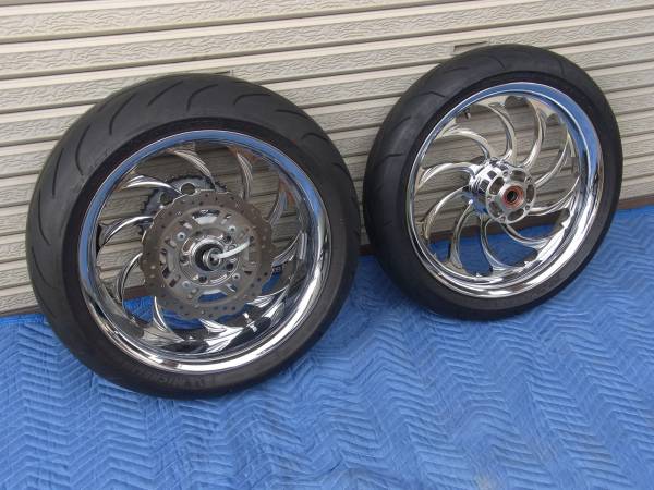 ☆ZX14 ZZR1400 OVER RHYTHM BURN メッキホイールセット☆(セット 