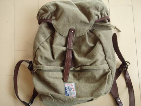 ラフマLAFUMA VINTAGE TSA 麻ヘンプ ミニリュックサック カーキ