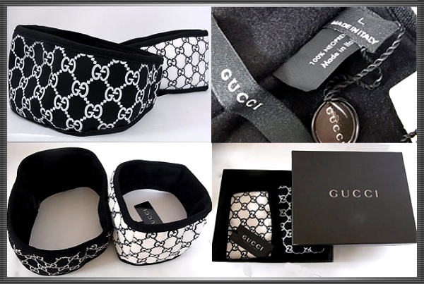 美品◇グッチ ヘアバンド ターバン L 白・黒 2点セット◇GUCCI(服飾  