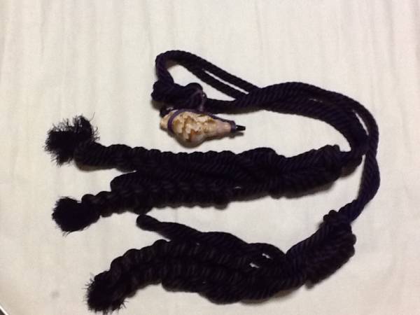 貝の緒 螺の緒 腰縄 小さなホラ貝付き 密教 装束 山伏 修験道(仏具一般