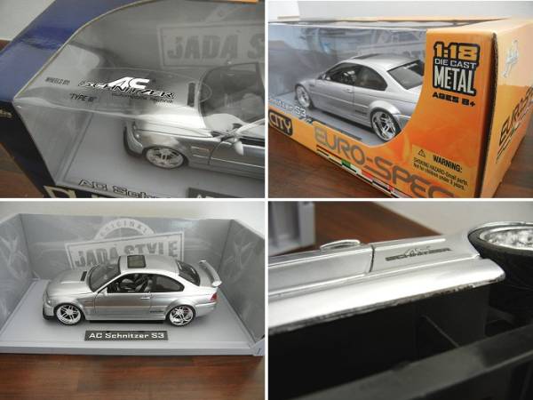 1/18 BMWミニカー「DUBCITY EURO-SPEC AC SCHNITZER S3」E46 M3(Jada