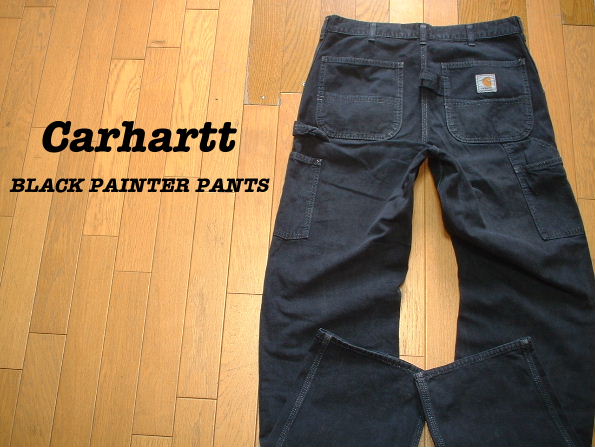 Carhartt万能ブラックペインターパンツW34黒カーハートE72WS必見