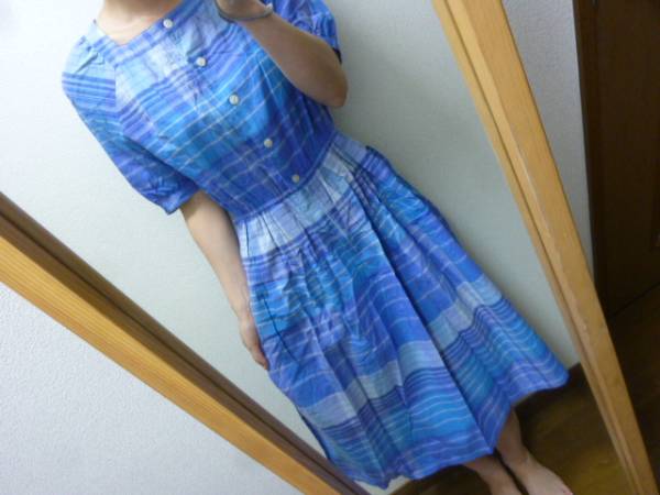 On Ward 昭和レトロワンピース 青 水色 ヴィンテージ 古着 その他 売買されたオークション情報 Yahooの商品情報をアーカイブ公開 オークファン Aucfan Com