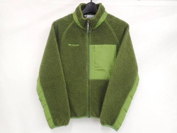 中古◆コロンビア columbia フリースジャケット XS 緑系 /A6
