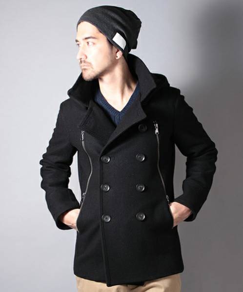 ☆新品!AZ by junhashimoto P COAT/メルトンPコート ブラック M