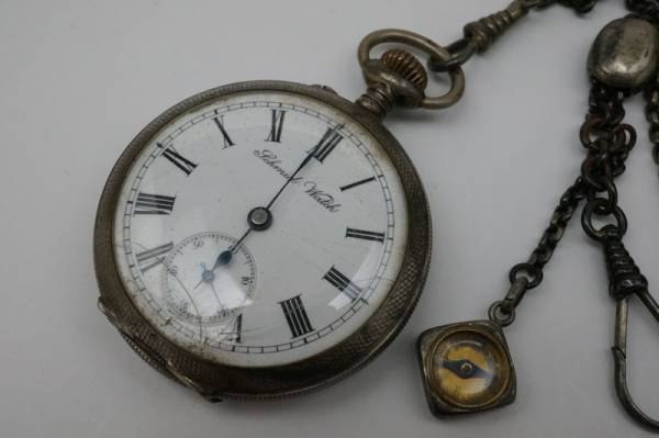 F63◇アールシュミットR.Schmid 機械式懐中時計 銀無垢 明治時代