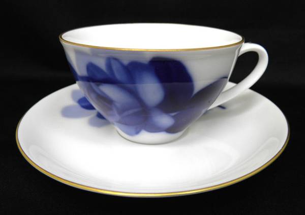 大倉陶園 ブルーローズ カップ&ソーサー ペア OKURA②