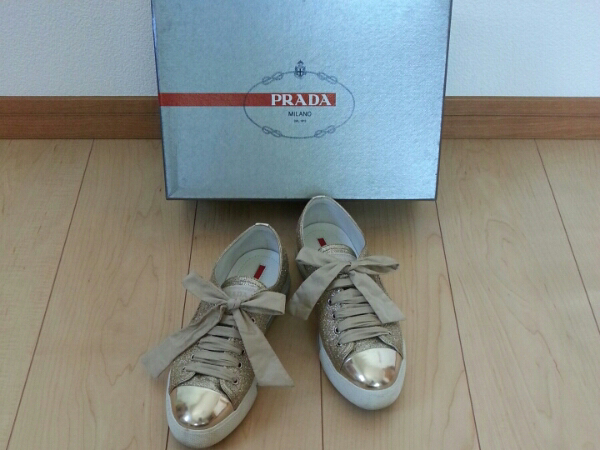 PRADA正規品★グリッタースニーカー★レア物！36，5