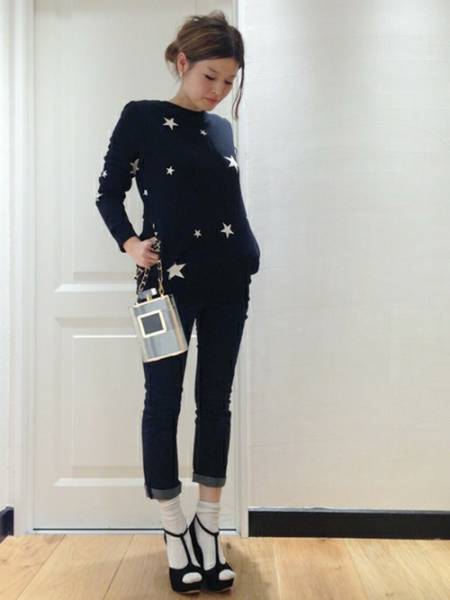 ドゥーズィエムクラス★オリジナル星プリントプルオーバー美品