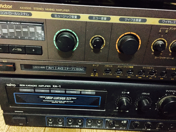 カラオケ アンプ タイトー XA-1 2台 XA-2 ビクター AX-K505(カラオケ