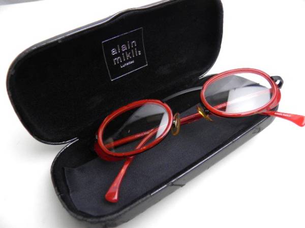 フランス製 アランミクリ フレーム 赤 アンバレンタイン lunor