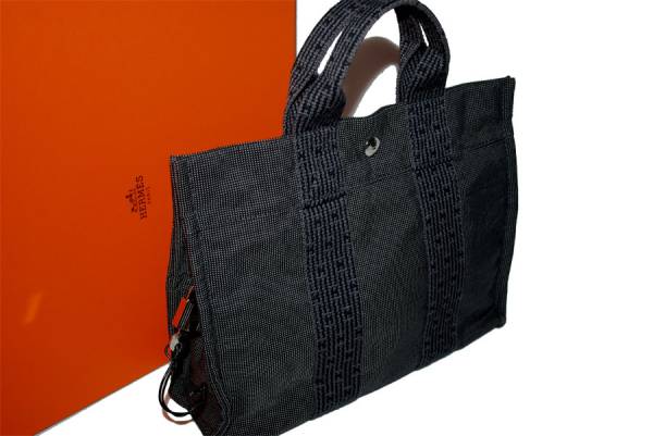 HERMES エルメス エールライン トートバッグ PM グレー カデナ 鍵 ☆極 