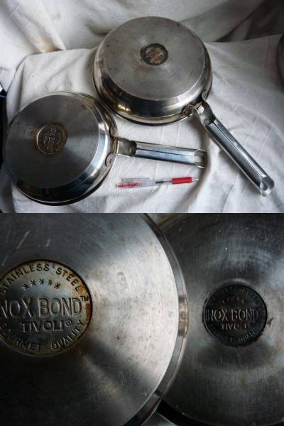 NOX BOND TIVOLI 片手鍋 ステンレス INOX BOND TIVOLI 片手鍋フライパン□2こ/USED(片手鍋)｜売買された