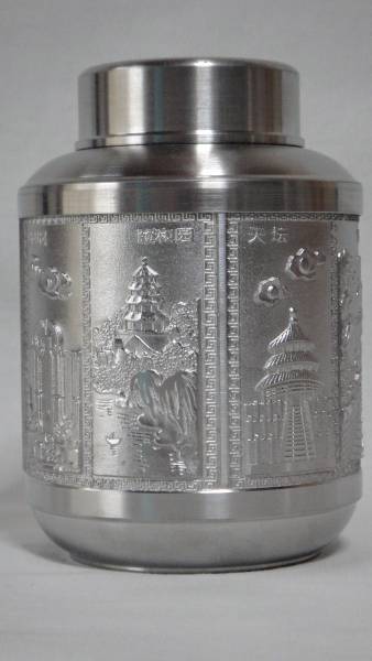 薩摩錫器 岩切美巧堂 茶壷 茶壺 錫 X 茶入 茶道具 薩摩岩切