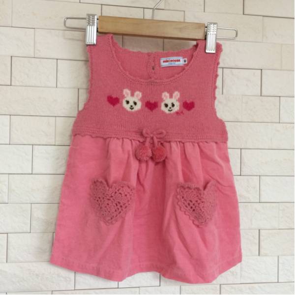 ミキハウス うさこ ワンピース 80