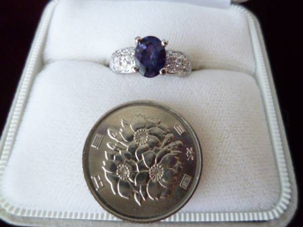 希少大粒極上アレキサンドライト１.55ctダイヤ0.4ct PT900リング