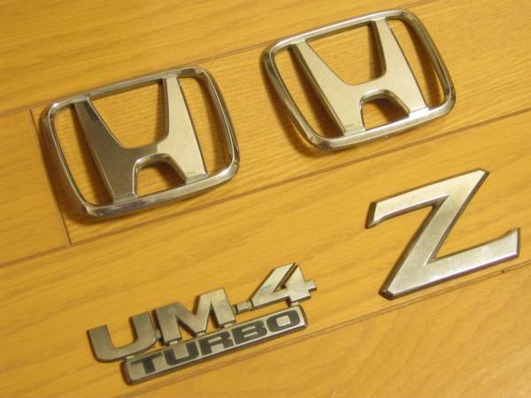 PA1ゼット☆ホンダZ 純正エンブレム4点セット H×2 UM-4 TURBO(ホンダ 