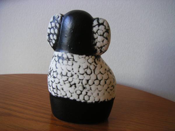 新品　リサラーソン　ブラック＆ホワイト　プードル　_2