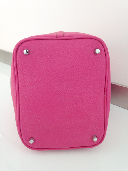 上質本革 ピコタン風 バッグ ローズピンク ピコタンタイプ 新品