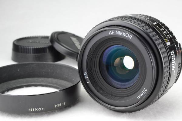 ★極上品★ニコン Nikon AF Nikkor 28mm F2.8★純正フード付♪