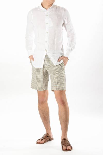 227192/2015SS新作 インコテックス チェック柄 ハーフパンツ XL