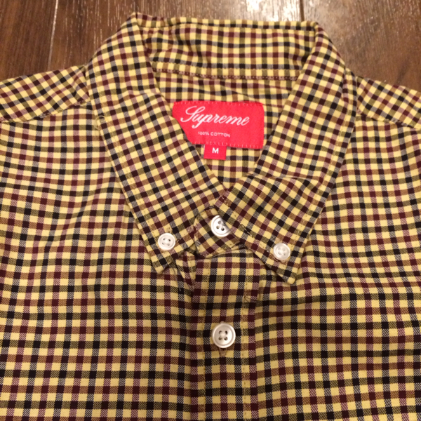 SUPREME チェック シャツ 茶系 M美品 SHIRTS オックスフォード