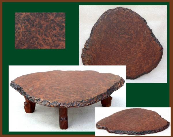 【近江の蔵道具】花梨極上葡萄杢大敷板 小型座卓机 玉杢 粒杢